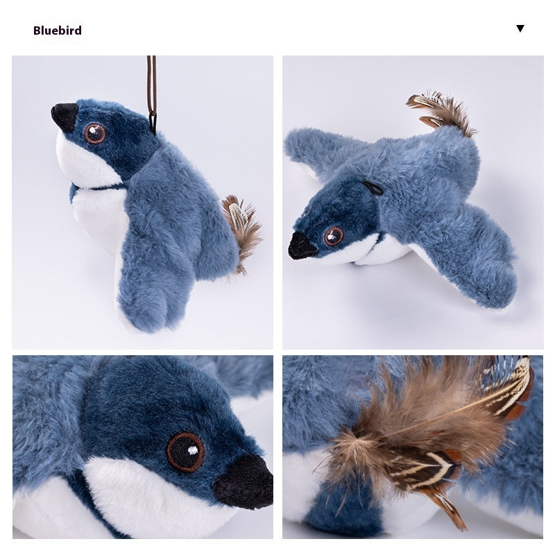 Cat Plush Toys For Indoor Cats Automatic Flapping Bird Cat Toy USB Rechargeable Electronic Pet Enrichment Toys
