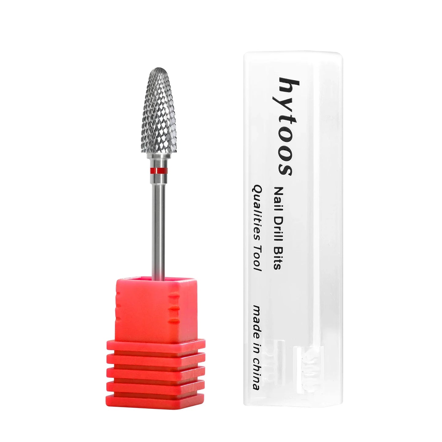 HYTOOS Bullet Carbide Nail Drill Bits Professional Rotary Flame Nail Bit Manicure Acrylic Gel Remover Nails Accessories Tools