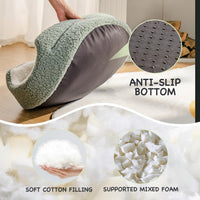 Pet Bed For Cats & Small Dogs - 23x23x7 Inch Round Orthopedic Bed With Non-Slip Bottom, Plush Indoor Cat Bed For Kittens & Puppies, Sage Green