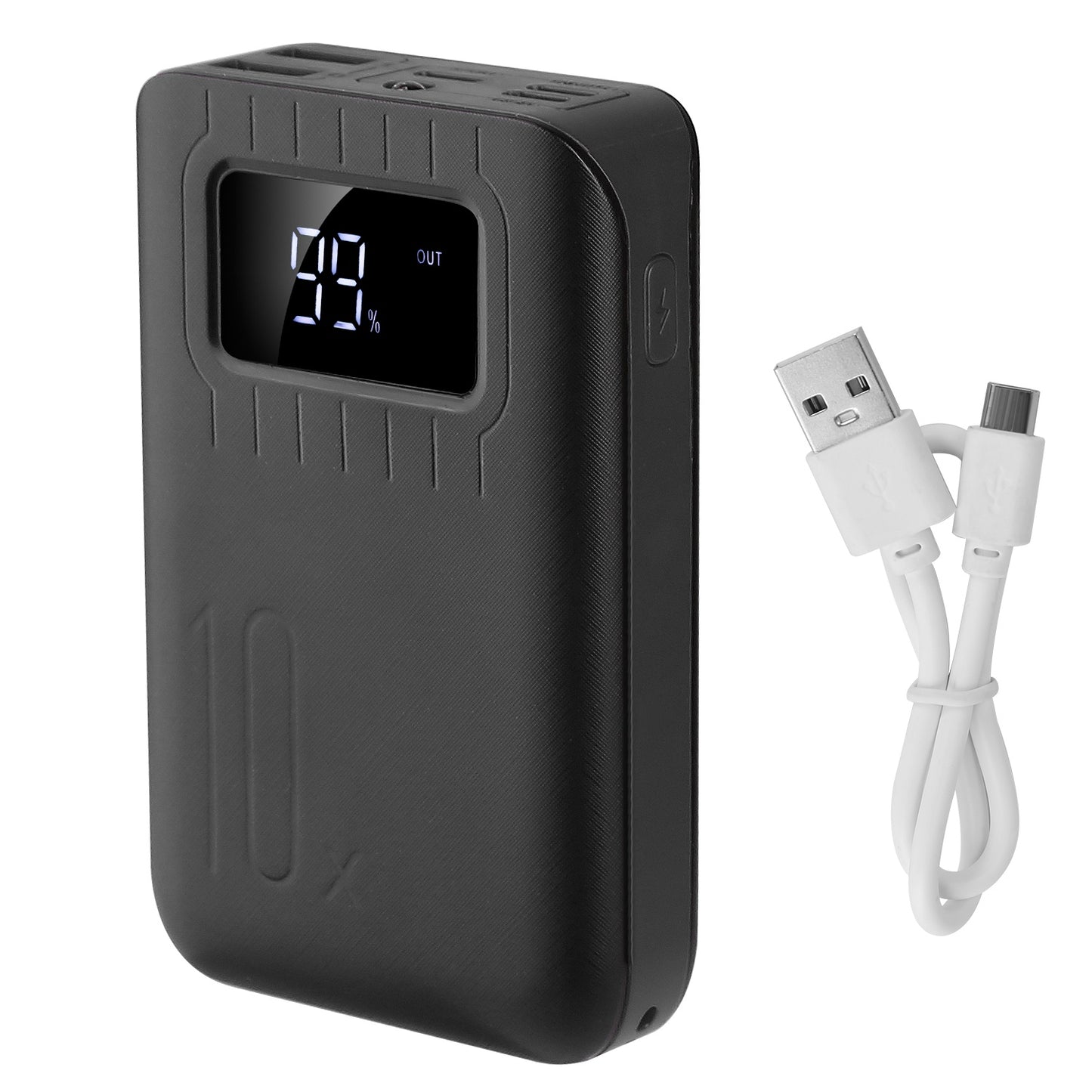 Portable Power Bank with Dual USB & LCD Display