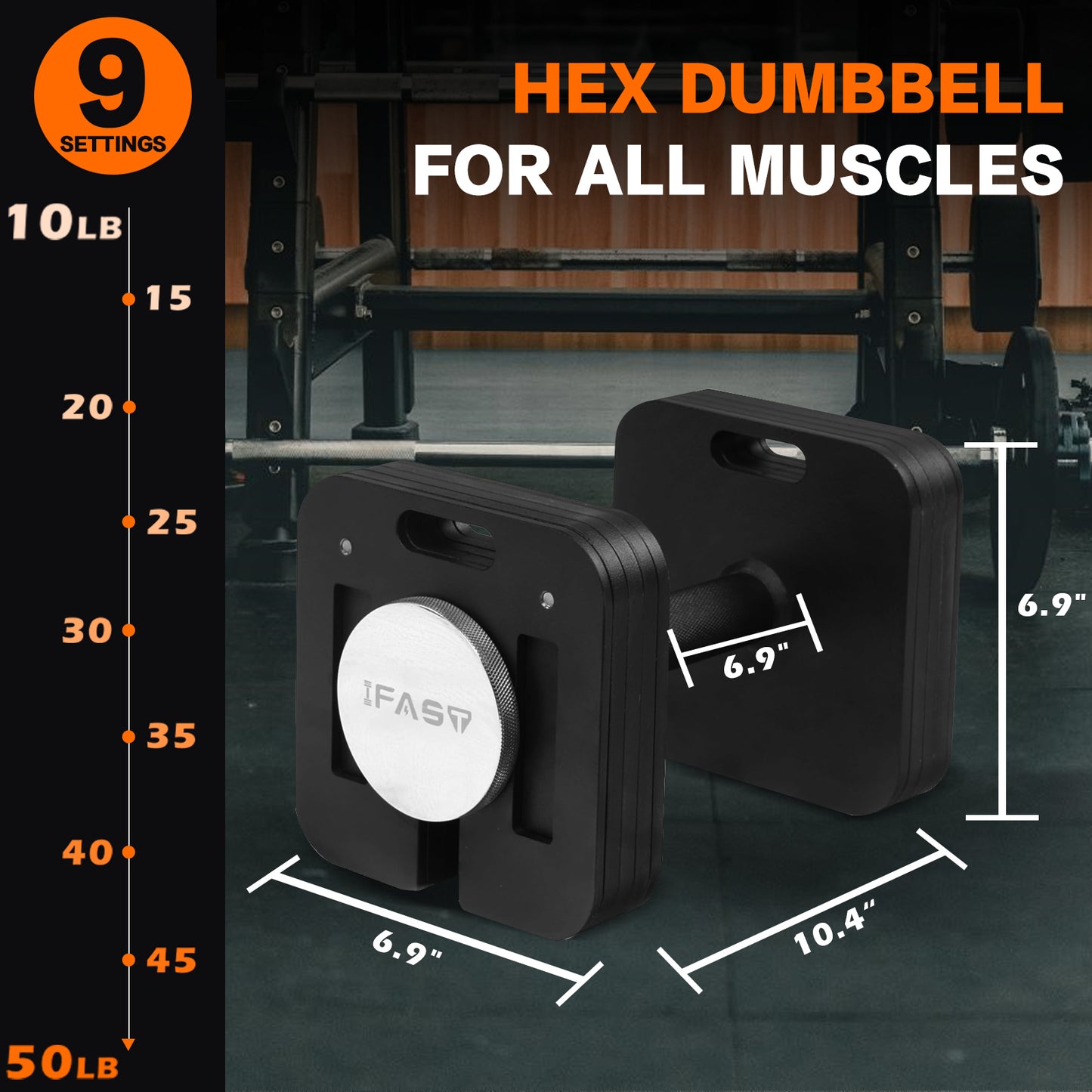 Adjustable Dumbbell 9 In 1