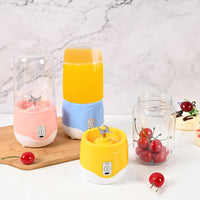 Portable USB Rechargeable Blender 6 Blades Mini Juicer Cup for Travel Sports Kitchen 410ml Fruit Squeezer