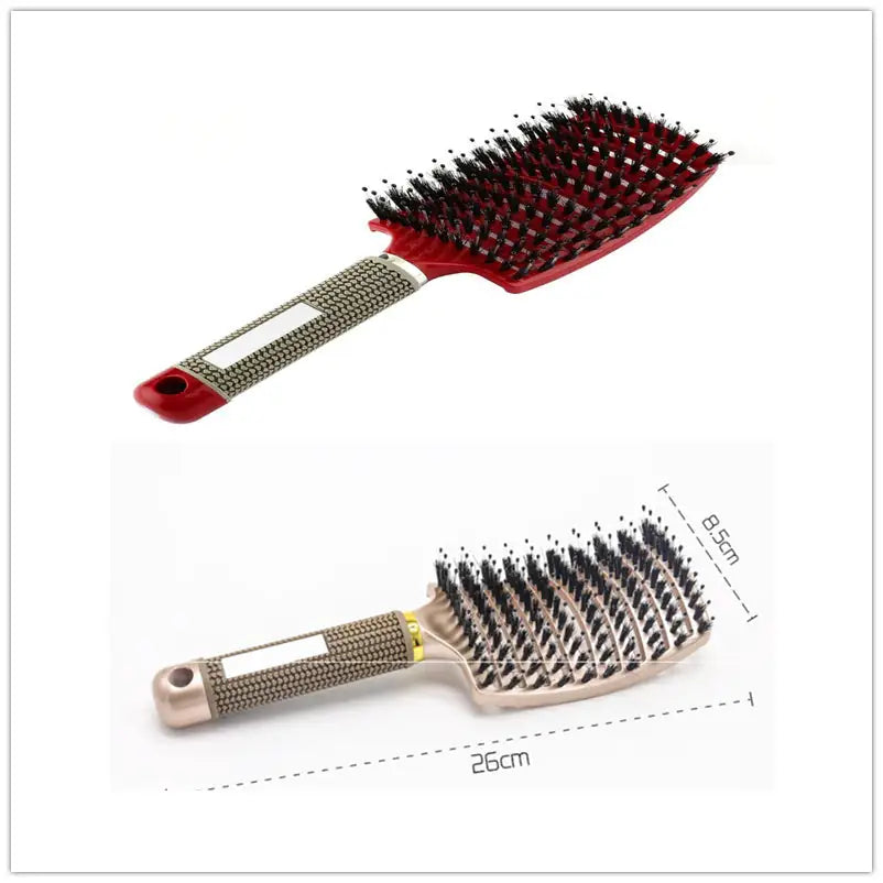 Hairbrush Anti Klit Brushy Haarborstel Women Detangler Hair Brush Bristle Nylon Scalp Massage Teaser Hair Brush Comb