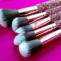 Diamond Inlaid Handmade Custom Makeup Brush 10 IN 1