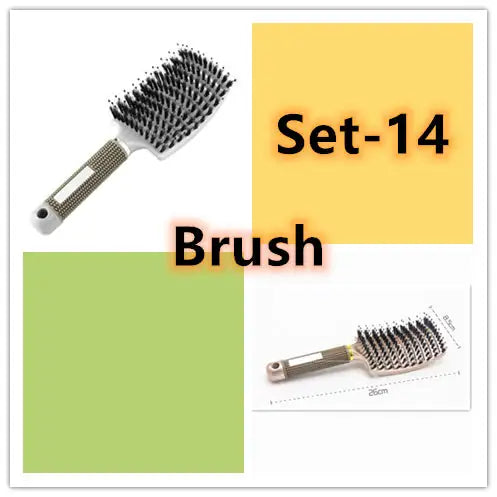 Hairbrush Anti Klit Brushy Haarborstel Women Detangler Hair Brush Bristle Nylon Scalp Massage Teaser Hair Brush Comb