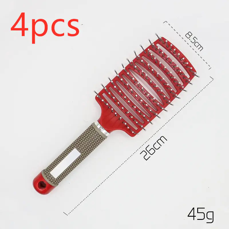 Hairbrush Anti Klit Brushy Haarborstel Women Detangler Hair Brush Bristle Nylon Scalp Massage Teaser Hair Brush Comb