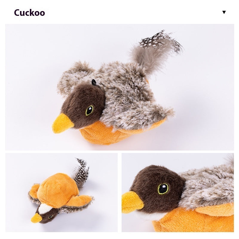 Cat Plush Toys For Indoor Cats Automatic Flapping Bird Cat Toy USB Rechargeable Electronic Pet Enrichment Toys