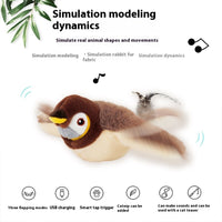 Cat Plush Toys For Indoor Cats Automatic Flapping Bird Cat Toy USB Rechargeable Electronic Pet Enrichment Toys