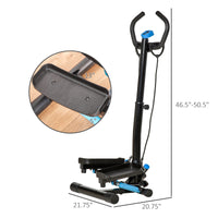 Twist Stepper Machine with Resistance Bands, Adjustable Workout Fitness Equipment with Handle Bar and LCD Display for Home Gym Exercise