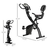 Exercise Bike Folding Upright Recumbent Stationary Cycling W Resistance Band