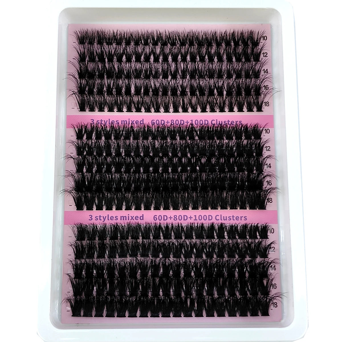 New 15Rows DIY 5D Fluffy Lash Clusters 60D-200D Thick Eyelash Clusters Wispy Individual Lashes 10-20mm Cluster Eyelash Extension