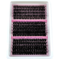 New 15Rows DIY 5D Fluffy Lash Clusters 60D-200D Thick Eyelash Clusters Wispy Individual Lashes 10-20mm Cluster Eyelash Extension
