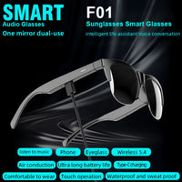 Smart Bluetooth V5.4 Sunglasses Glasses Call Outdoor Sports Headphones HIFI Black Technology Anti-touch UV For Men And Women