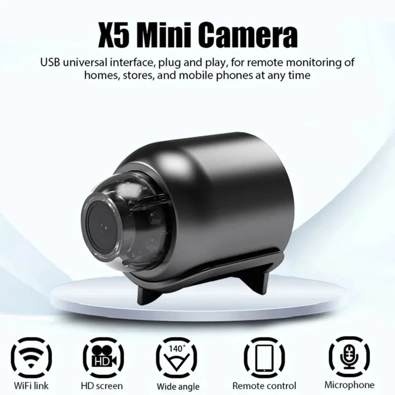 1080P New X5 Mini Camera Night Vision Lightweight Portable Premium Cams Motion Detection Wireless Surveillance Camera
