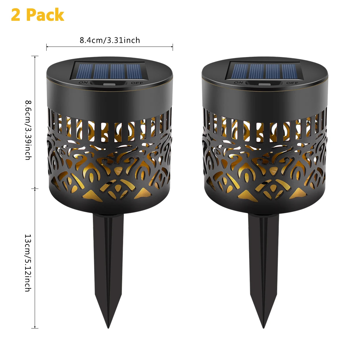 Outdoor Solar Powered Wall Light with Mandala Design Projection for Garden Yard Patio Decoration Solar Decor Light 2 Install way