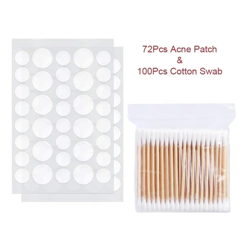 72-720Pcs Invisible Acne Patches Removal Pimple Anti-Acne Hydrocolloid Patches Spots Marks Concealer Repair Sticker Waterproof