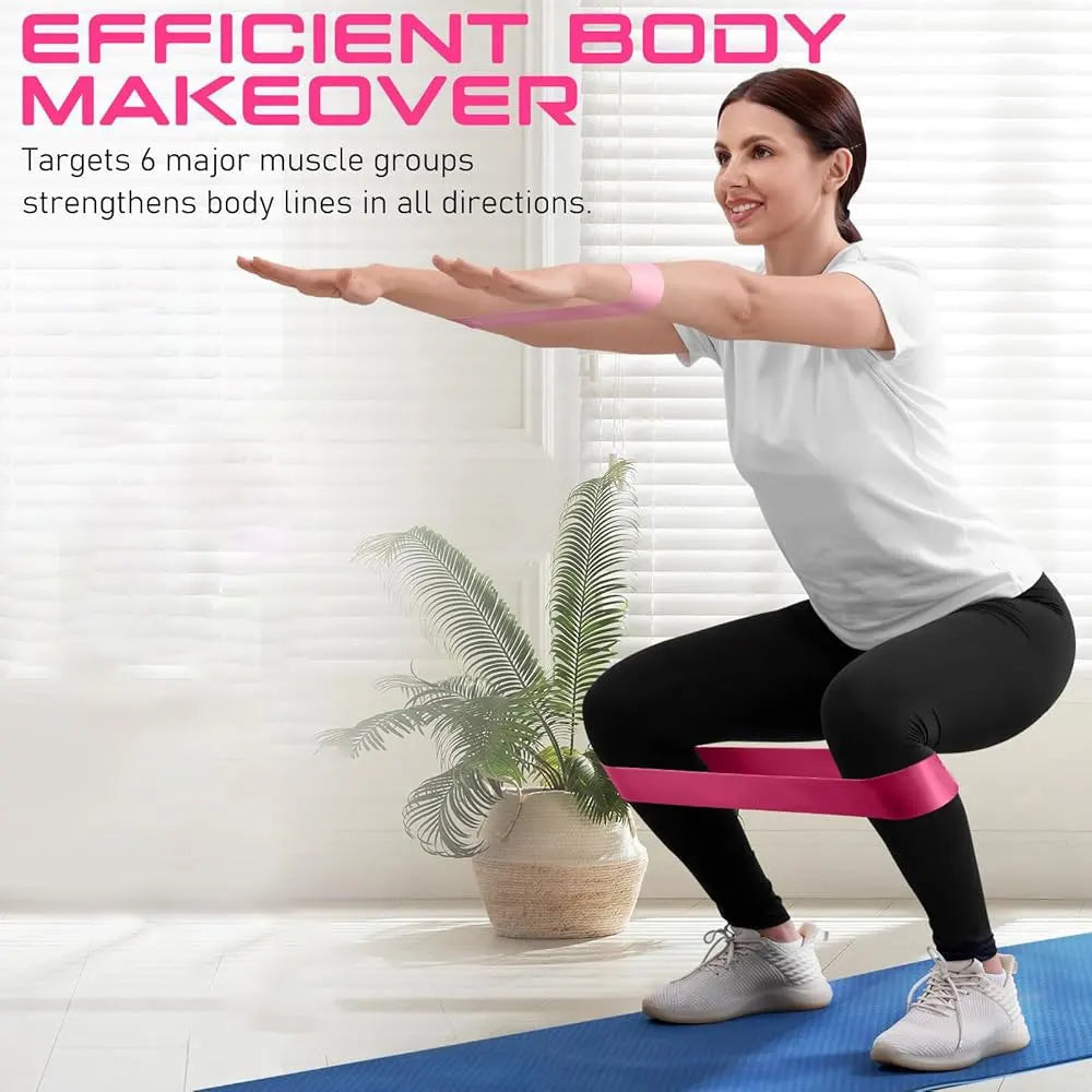 Resistance Bands for Working Out, Elastic Exercice Loop Bands,Yoga Starter Set of Stretch Bands for Booty Legs,Pilates Flexbands