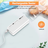 Mini Sealer 2in1 Plastic Bag Sealing Machine Portable Food Package Bags Sealer USB Rechargeable Handheld Plastic Bag Heat Sealer