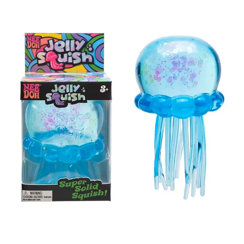 Squishies Nee Doh Jellyfish Squish Toy Fidget Toy, Water Sensory Soft Jelly Squeeze Stress Relief Fidget Toy