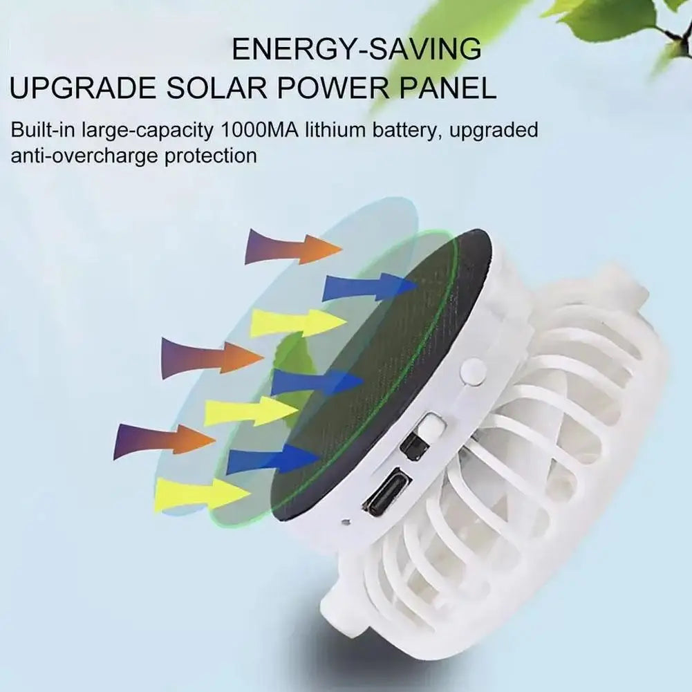 Solar Fan Hat USB Rechargeable Sunscreen Cap with Built-in Fan Outdoor Sun Protection Sunhat for Fishing Hiking Golf Camping