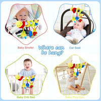 Cute Activity Musical Spiral Crib Stroller Car Seat Travel Hanging Toys Baby Boys Girls Rattles Toy