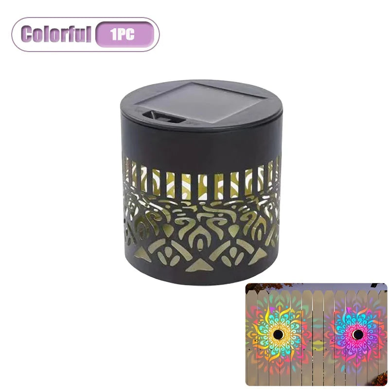 1/4pcs Solar Mandala Sunflower Outdoor Wall Light Waterproof Garden Decorative Lamp for Yard Courtyard Fence Decor