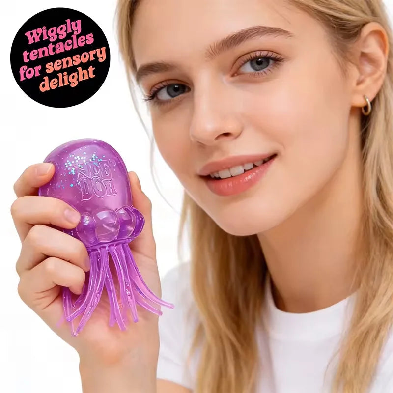 Squishies Nee Doh Jellyfish Squish Toy Fidget Toy, Water Sensory Soft Jelly Squeeze Stress Relief Fidget Toy