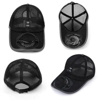 Solar Fan Hat USB Rechargeable Sunscreen Cap with Built-in Fan Outdoor Sun Protection Sunhat for Fishing Hiking Golf Camping