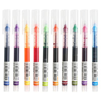 Needle Type Gel Pens Straight Liquid Ballpoint Pen Kawaii Stationery School Office Supplies Writing 10Pcs/set High