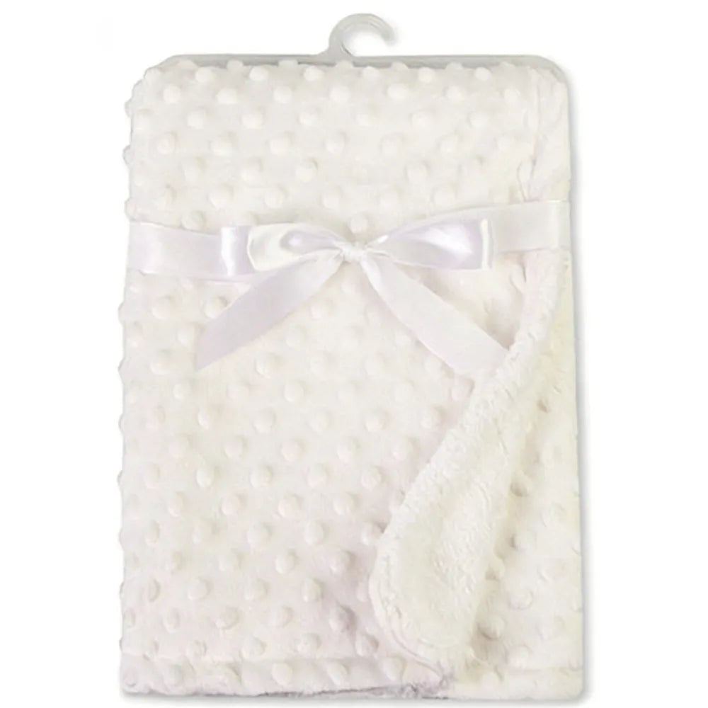 Newborn Thermal Soft Swaddle Wrap Baby Blanket & Swaddling Fleece Blanket Winter Solid Bedding Set Cotton Quilt Infant Bedding