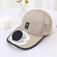 Solar Fan Hat USB Rechargeable Sunscreen Cap with Built-in Fan Outdoor Sun Protection Sunhat for Fishing Hiking Golf Camping