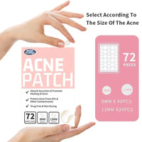 72-720Pcs Invisible Acne Patches Removal Pimple Anti-Acne Hydrocolloid Patches Spots Marks Concealer Repair Sticker Waterproof