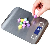 Digital Kitchen Scale LED Display 5kg/1g Stainless Steel Panel Electronic Scales Home Jewelry Food Snacks Weighing Baking Tools
