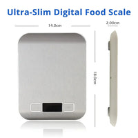 Digital Kitchen Scale LED Display 5kg/1g Stainless Steel Panel Electronic Scales Home Jewelry Food Snacks Weighing Baking Tools
