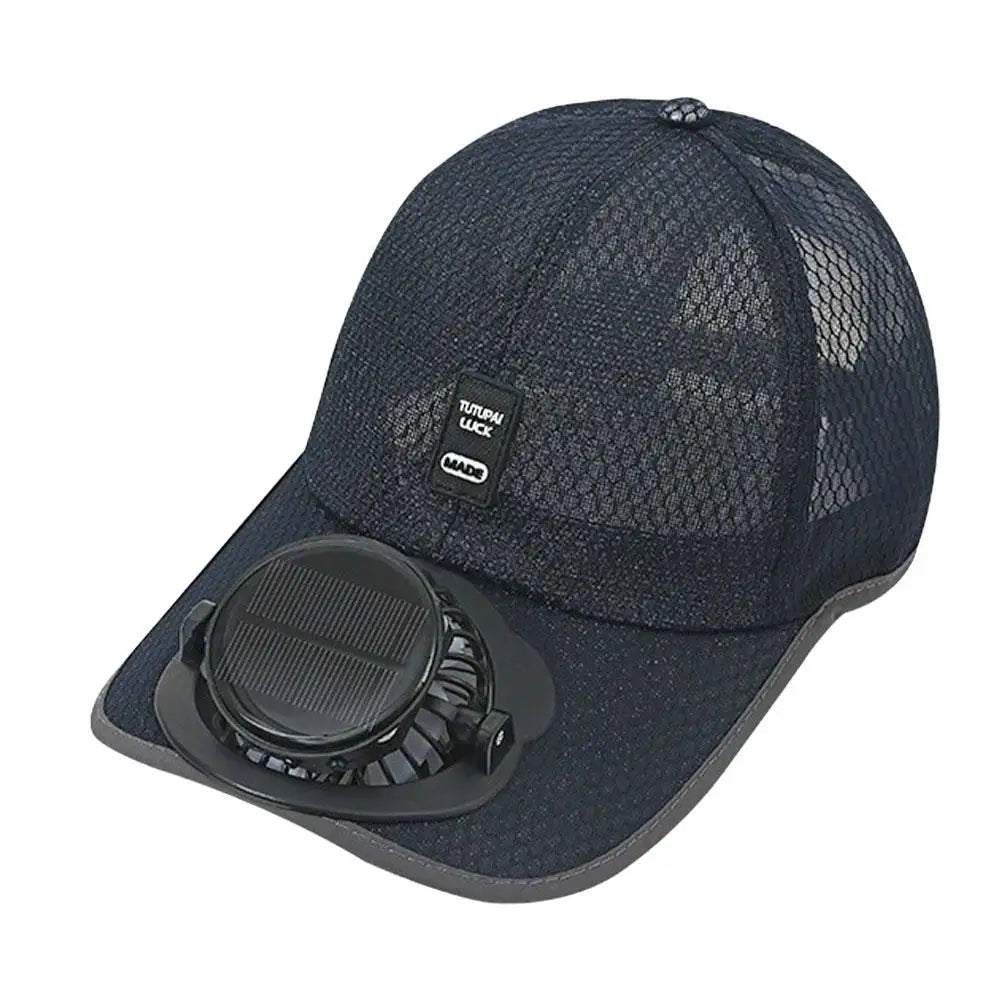 Solar Fan Hat USB Rechargeable Sunscreen Cap with Built-in Fan Outdoor Sun Protection Sunhat for Fishing Hiking Golf Camping