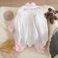 New Baby Plush Climbing Clothes Baby Warm and Thick Cartoon Dog Rabbit Cute Cotton Clothes for 0-2 Years Autumn and Winter