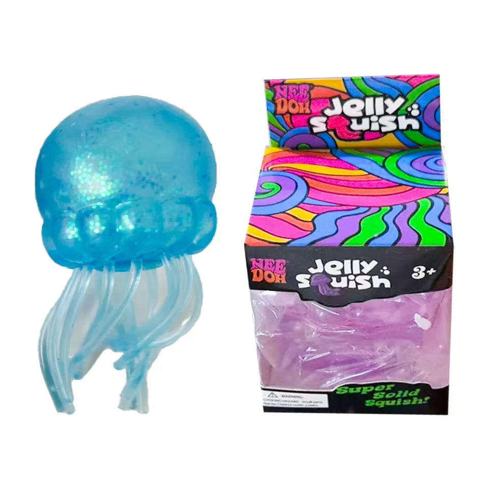 Squishies Nee Doh Jellyfish Squish Toy Fidget Toy, Water Sensory Soft Jelly Squeeze Stress Relief Fidget Toy