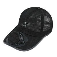 Solar Fan Hat USB Rechargeable Sunscreen Cap with Built-in Fan Outdoor Sun Protection Sunhat for Fishing Hiking Golf Camping