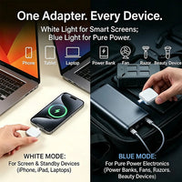 Smart Charging Adapter with Physical Cut Off Breaker, Auto Stop Power Supply When Full, Overcharge Protection for Laptop Tablet