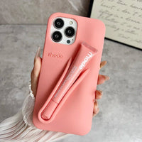 Lemontini Phone Case for IPhone 11 12 13 14 15 16 Pro Max Plus 17 Air Makeup Lip Gloss Silicone Cover with Lip Glaze