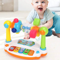 Baby Piano Toys Kids Rotating Music Keyboard Light Sound, Musical Toy for Toddlers,Early Educational Music Toy Gift For Birthday
