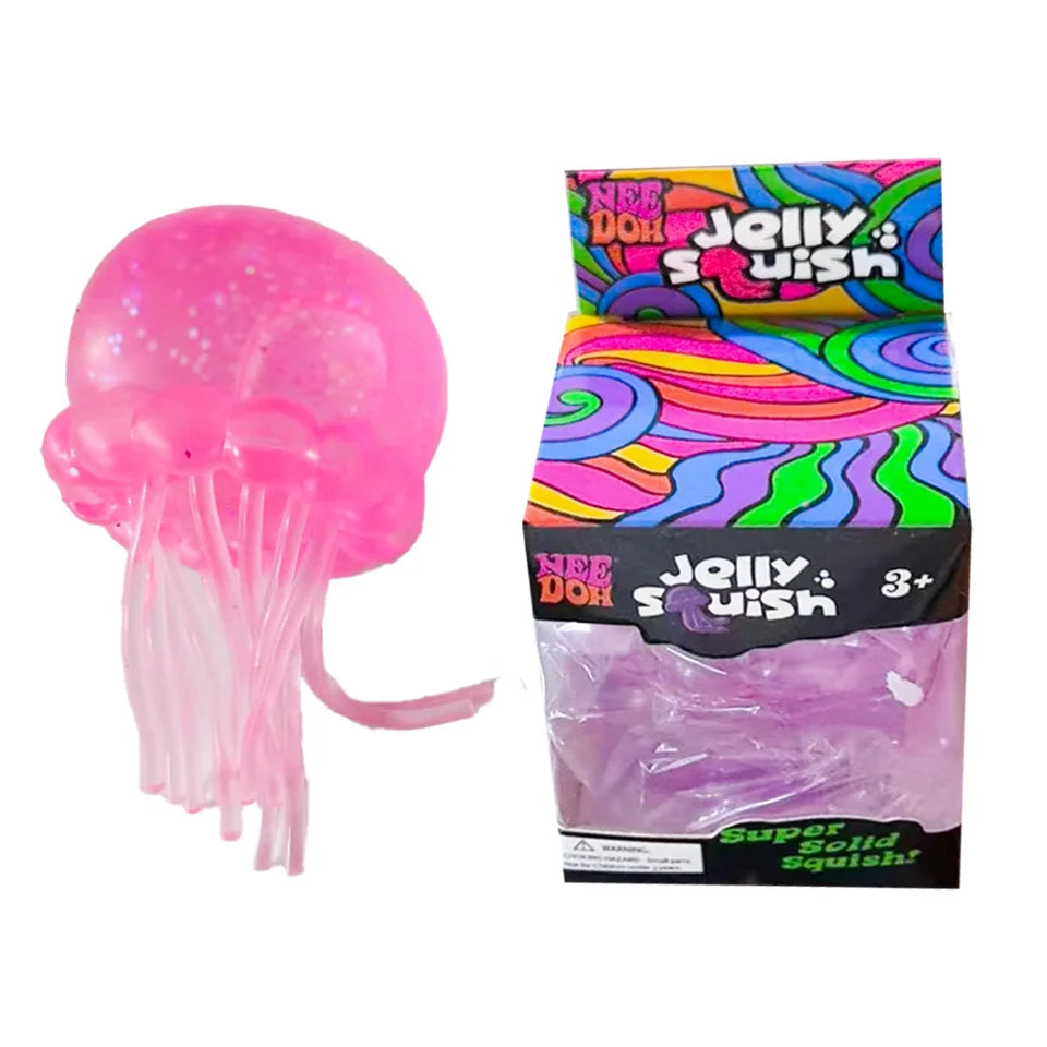 Squishies Nee Doh Jellyfish Squish Toy Fidget Toy, Water Sensory Soft Jelly Squeeze Stress Relief Fidget Toy