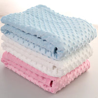 Newborn Thermal Soft Swaddle Wrap Baby Blanket & Swaddling Fleece Blanket Winter Solid Bedding Set Cotton Quilt Infant Bedding