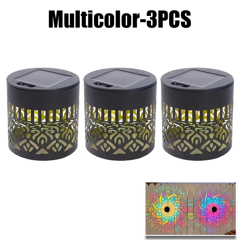 Solar Powered Mandala Sunflower Wall Light Outdoor Garden Decorative Lantern for Patio Courtyard Fence Landscape Lighting