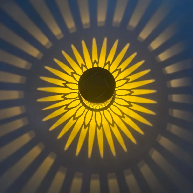 Solar-Powered Datura Lantern Light Wall Lamp Outdoor Garden Patio Walkway Decorations 1PCS Lighting for Garden Decor