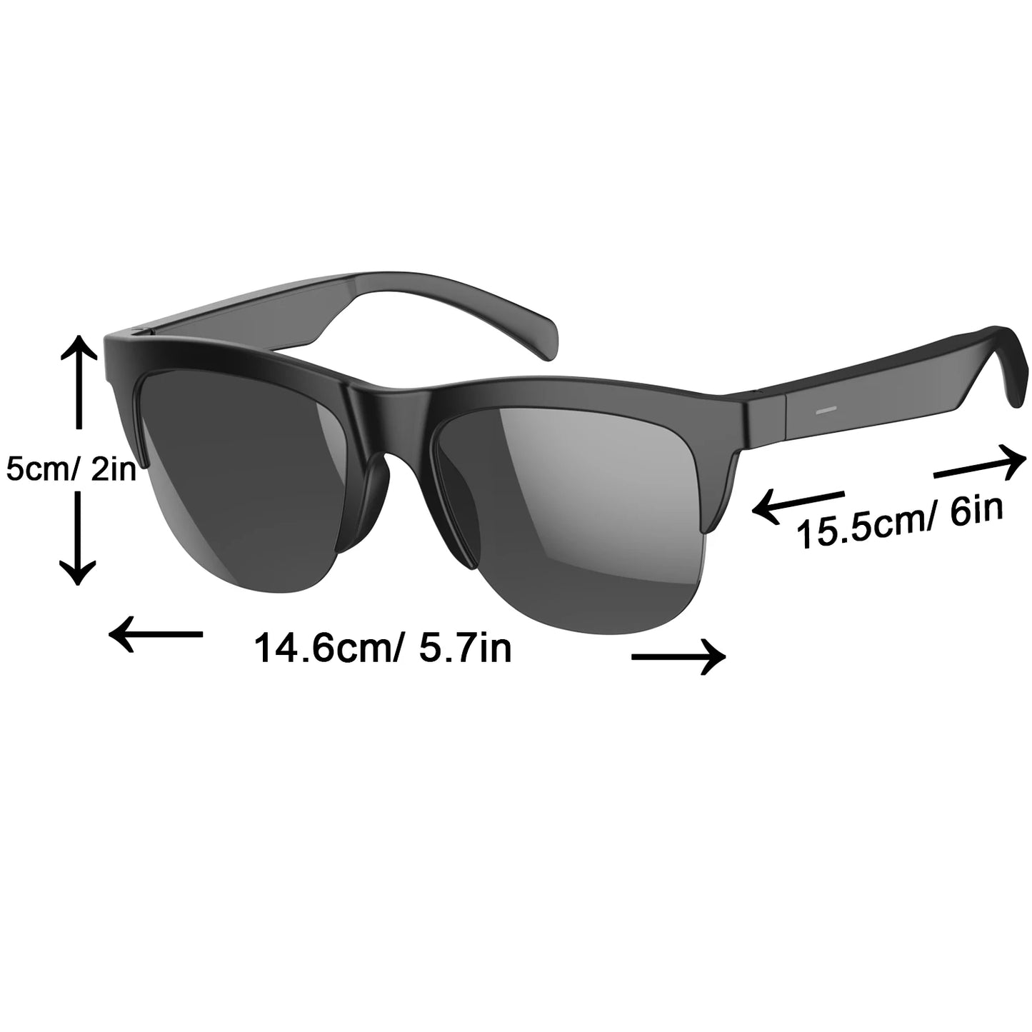 Smart Bluetooth V5.4 Sunglasses Glasses Call Outdoor Sports Headphones HIFI Black Technology Anti-touch UV For Men And Women