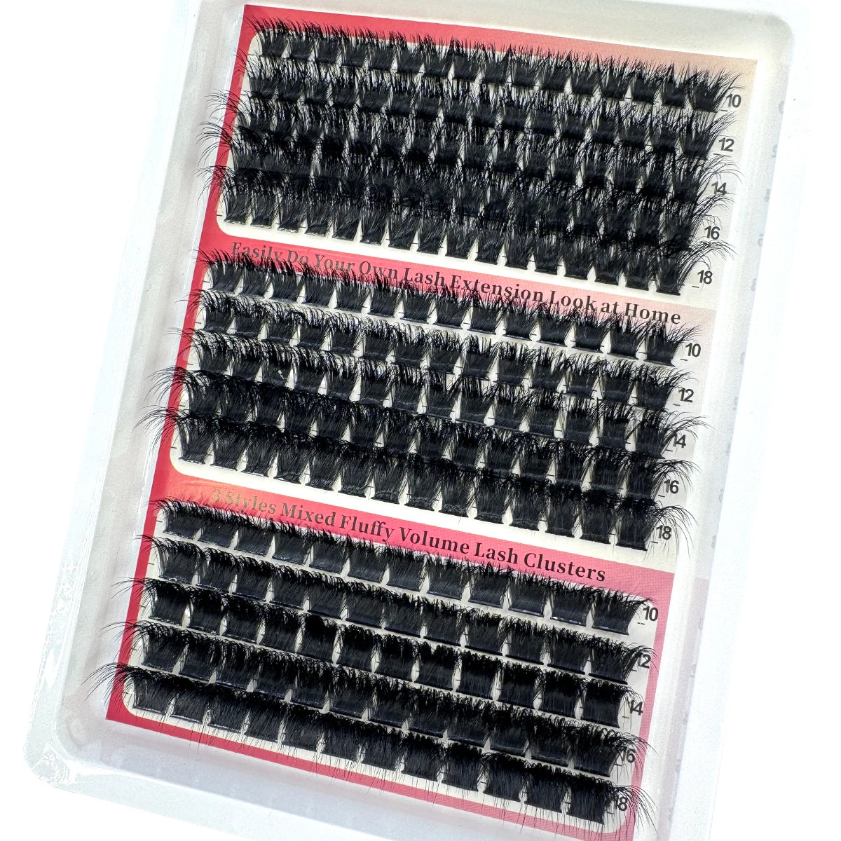 New 15Rows DIY 5D Fluffy Lash Clusters 60D-200D Thick Eyelash Clusters Wispy Individual Lashes 10-20mm Cluster Eyelash Extension