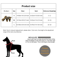 Dog Harness with 4 Dog Patches, Reflective Pet Harness with Durable Soft Padded Handle for Training Med