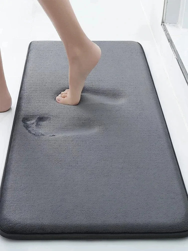 Super Absorbent Bath Mat Memory Foam Carpet Non-slip Bathroom Rug Bathtub Side Floor Rugs Shower Room Doormat Toilet Footpad