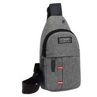 Men's and women's adjustable breast pockets, single-shoulder diagonal cross Oxford fabric breast pockets